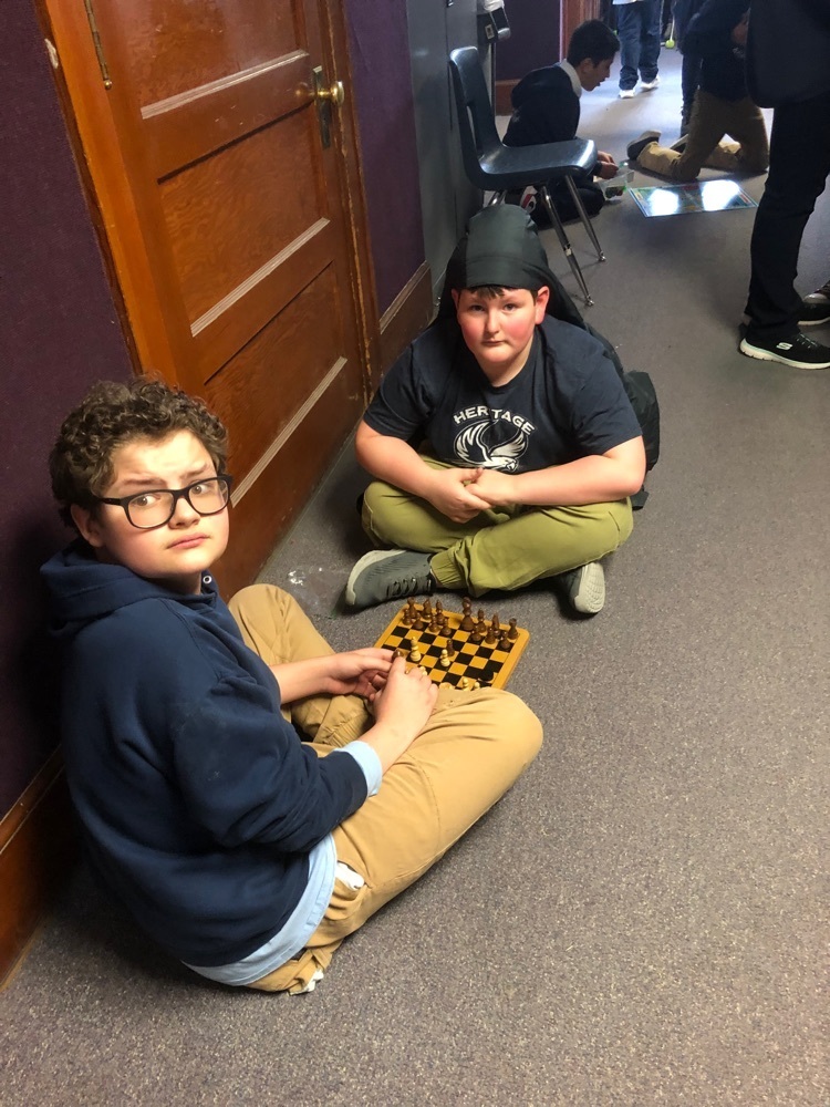 Jesse & JT played chess.