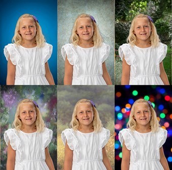 photo of child with different backgrounds